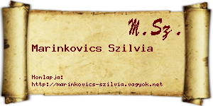 Marinkovics Szilvia névjegykártya